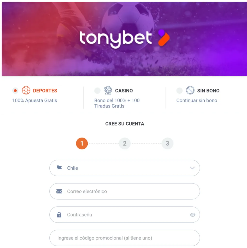 tonybet registro