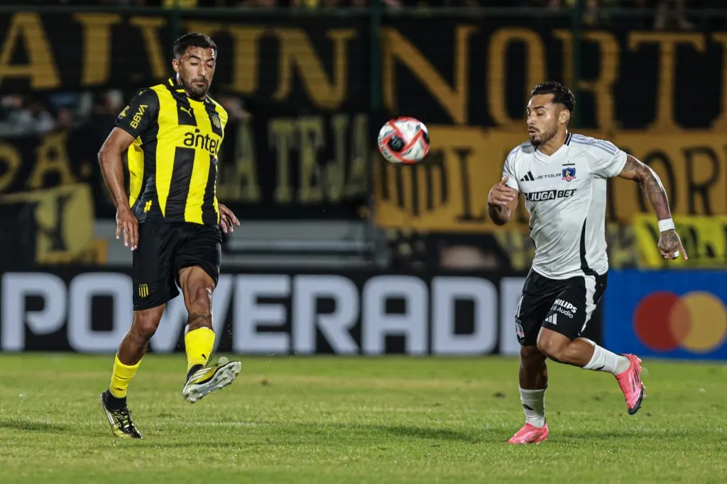 Marcos Bolados en el partido amistoso de Colo Colo vs Peñarol. (Foto: Photosport)