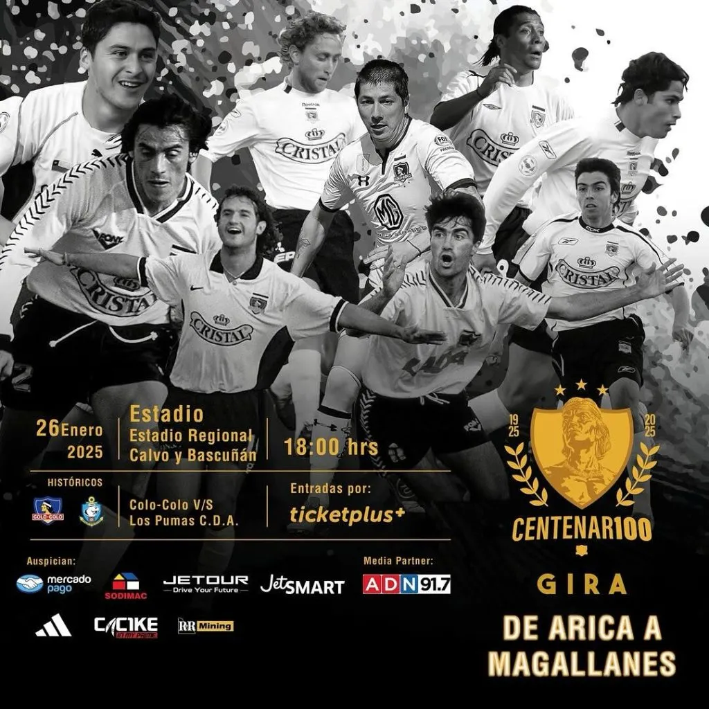 Afiche del partido de Colo Colo en Antofagasta. (Foto: giracentenariocolocolo)