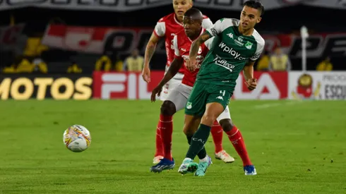 2WJJN01 Bogota, Colombia. 13th Feb, 2024. Deportivo Cali's Jonathan Marulanda during the BetPlay Dimayor match between Santa Fe (1) vs Deportivo Cali (0) in Bogota, Colombia on February 13, 2024. Photo by: Cristian Bayona/Long Visual Press Credit: Long Visual Press/Alamy Live News