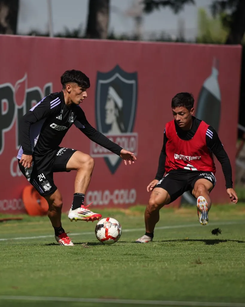 Francisco Marchant en los entrenamientos de Colo Colo