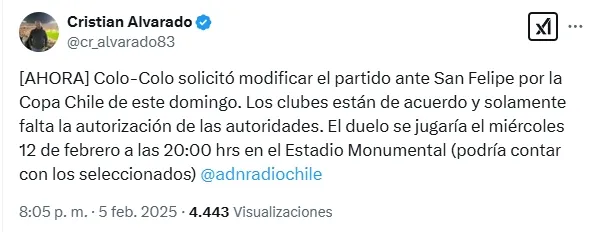 Información del periodista Cristián alvaro. (Foto: captura)