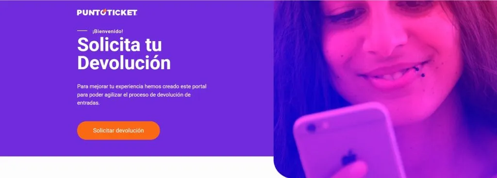Proceso de devolución en PuntoTicket. (Foto: captura)