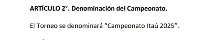 Artículo dos de las bases de la Liga de Primera.
