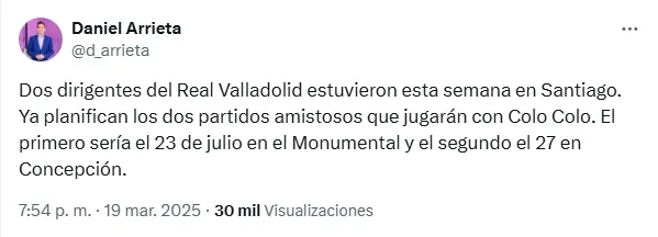 Información de Daniel Arrieta.