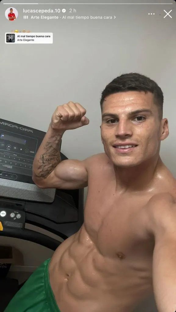 Publicación de Lucas Cepeda en Instagram.