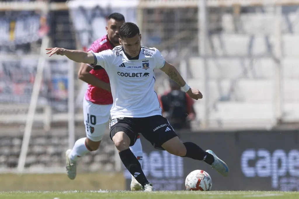Lucas Cepeda en el partido frente a Palestino del 2024. (Foto: Photosport)