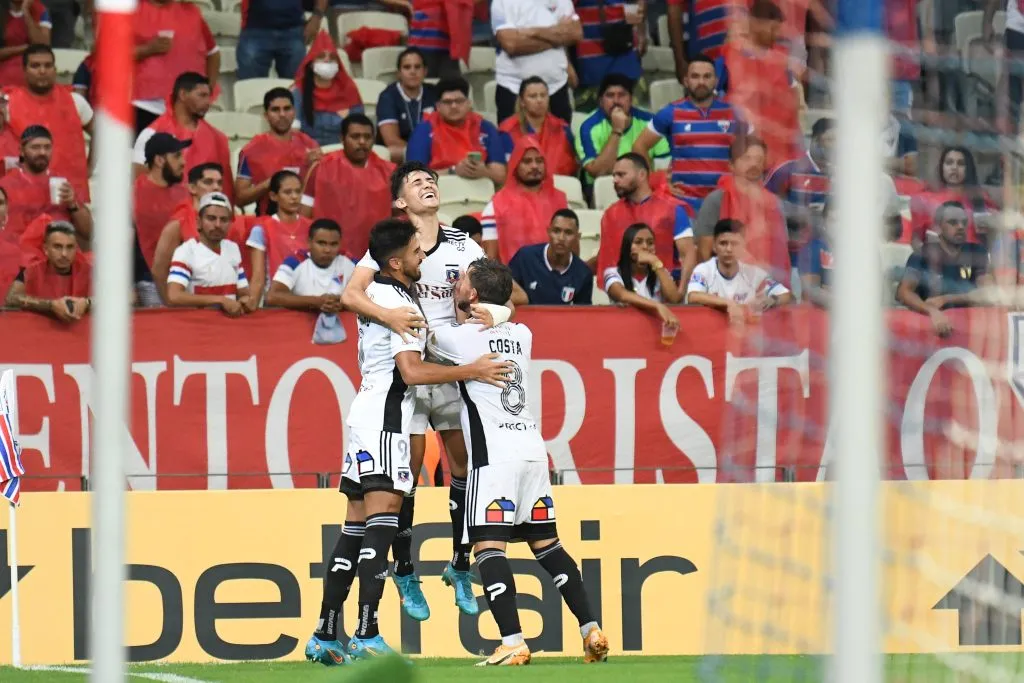 Pablo Solari celebra su tanto ante Fortaleza. Imagen: Agif/Photosport