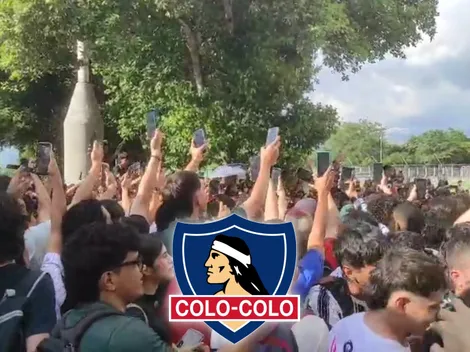 Público colombiano se desbordó para recibir a Colo Colo en el entrenamiento