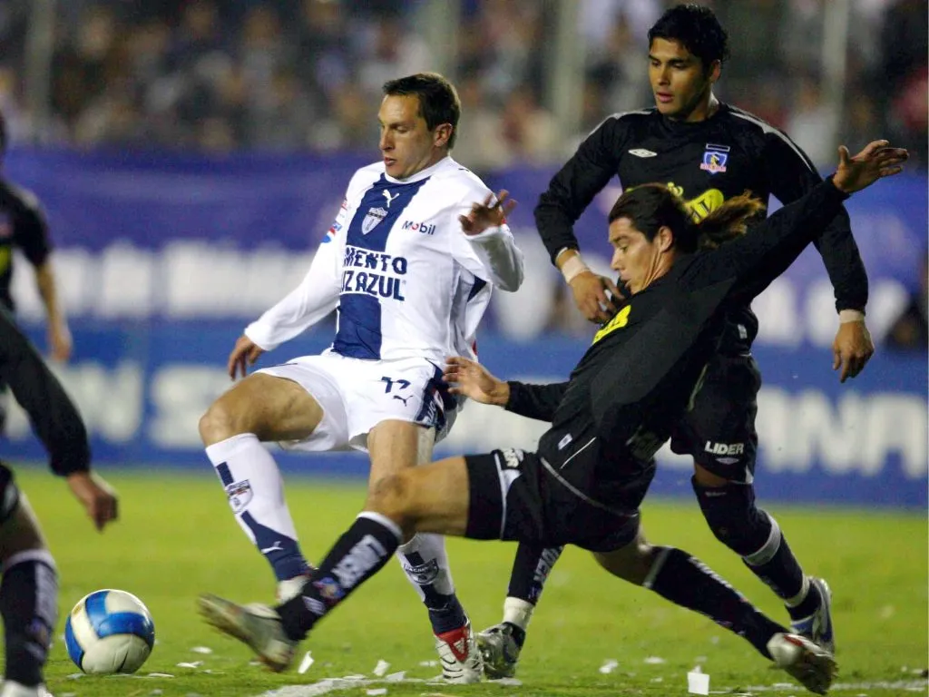 Miguel Riffo en la final ida en el duelo entre Colo Colo y Pachuca. Imagen: Photosport