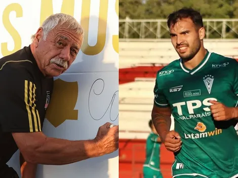 Carlos Caszely emociona a jugador de Santiago Wanderers