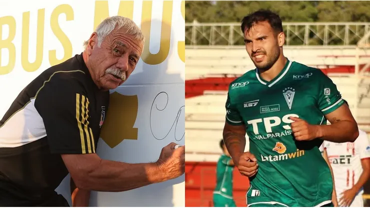 Carlos Caszely emociona a jugador de Santiago Wanderers tras partido con Colo Colo.