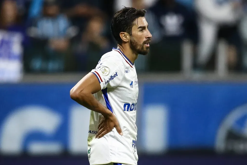 Juan Martín Lucero con la camiseta de Fortaleza