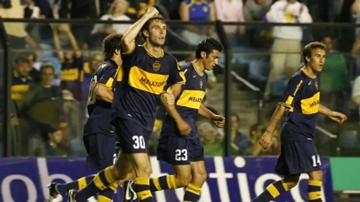Mauro Boselli con la camiseta de Boca Juniors.