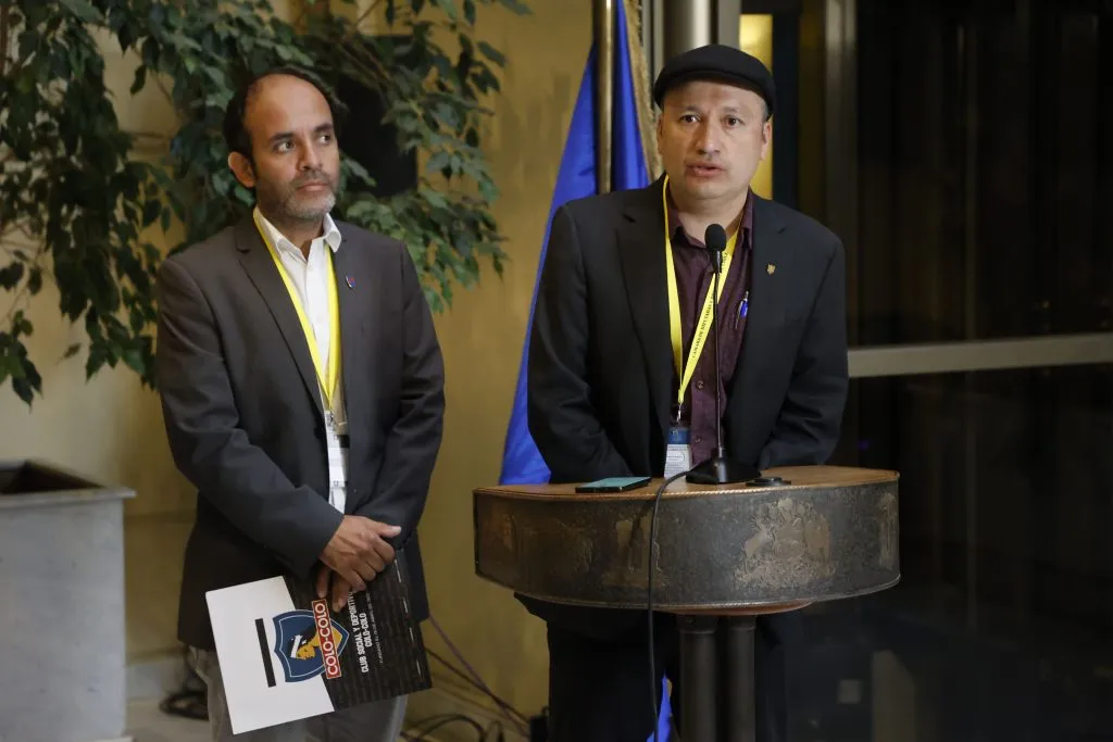 Edmundo Valladares en punto de prensa. (Foto: Aton Chile)