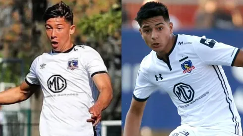 Felipe Loyola y Williams Alarcón con la camiseta de Colo Colo.