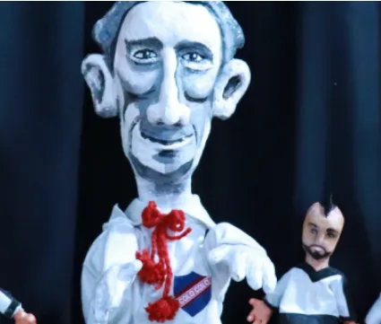 El muñeco en honor a David Arellano para festejar el Centenario de Colo Colo.