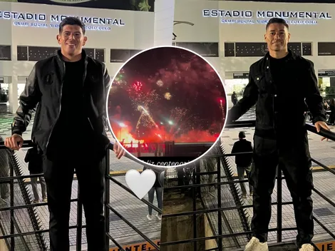 Hinchas y jugadores de Colo Colo conmemoran el Centenario en el Monumental