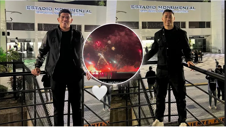 Hinchas de Colo Colo conmemoran el Centenario en el Monumental.