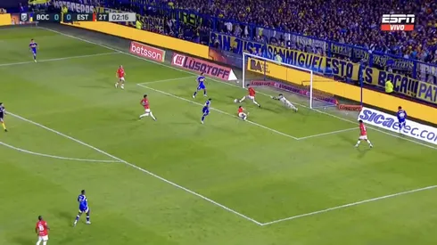 Video: gol de Palacios para adelantar a Boca en partido con Estudiantes.