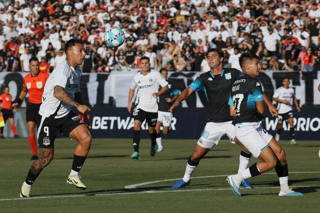 Javier Correa en el partido amistoso de pretemporada. (Foto: Photosport)