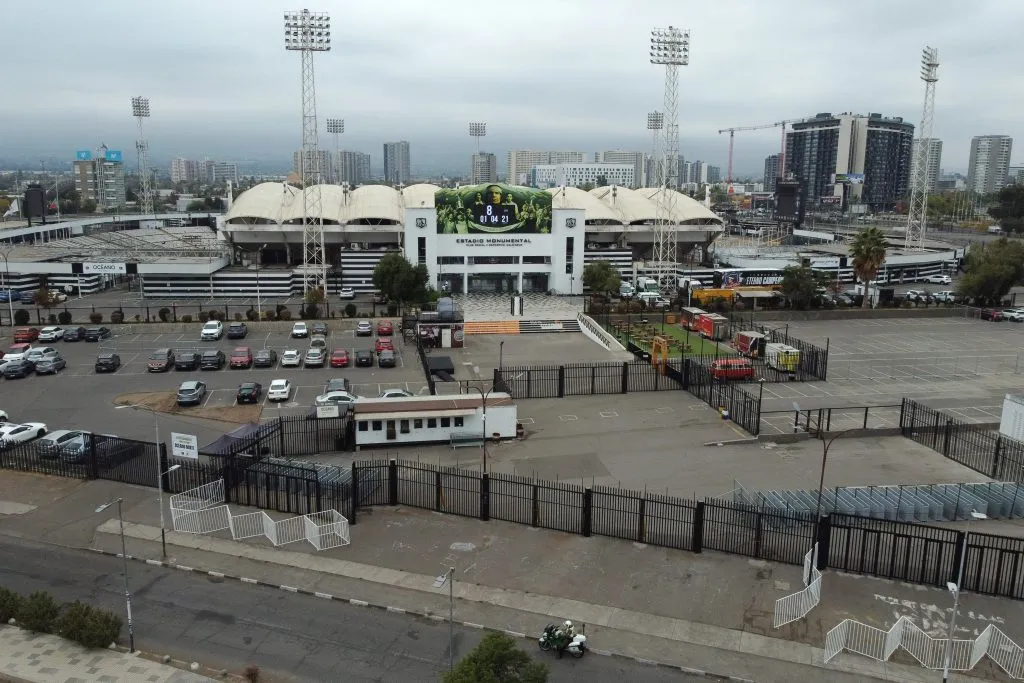 Futbol, Estadio Monumental.
Vista aerea del estadio Monumental en Santiago, Chile.
11/04/2024
Jonnathan Oyarzun/Photosport

Football, Estadio Monumental.
Aerial view at the Monumental stadium in Santiago, Chile.
11/04/2024
Jonnathan Oyarzun/Photosport