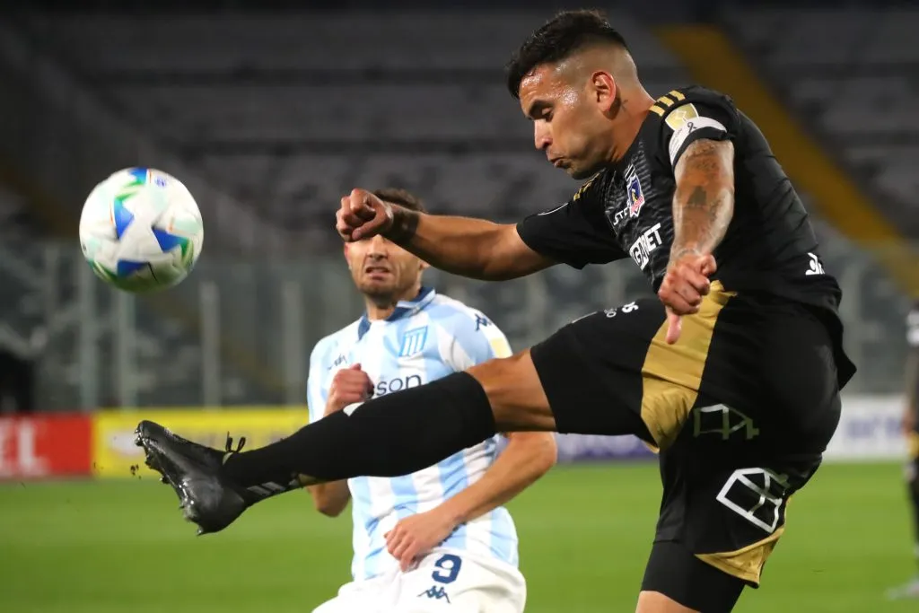 Sebastián Vegas en el partido de Copa Libertadores. (Foto: Photosport)