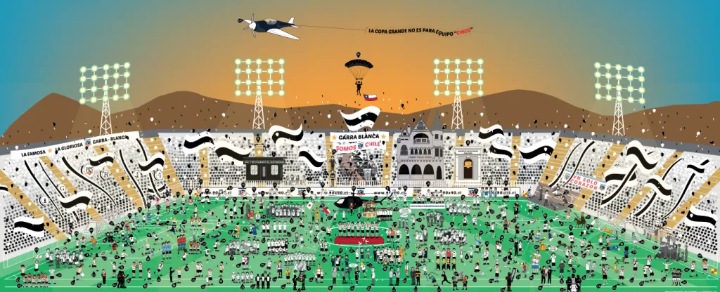 La versión actualizada del cuadro centenario de Colo Colo | Foto: 90×40.cl