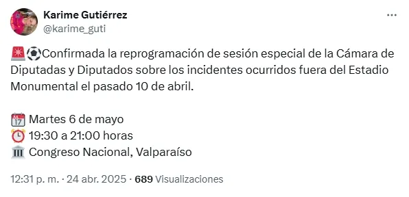 Información de Karime Gutiérrez.