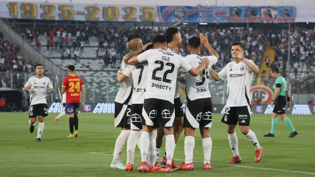 El Popular goleó a Unión Española en el Estadio Monumental. Imagen: Photosport.