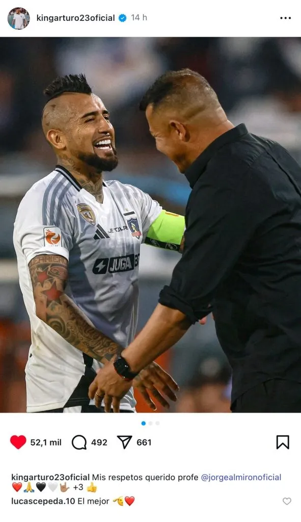 Publicación de Arturo Vidal.
