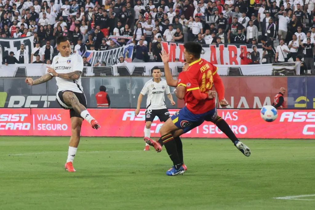 El argentino anotó su segundo tanto consecutivo ante los hispanos. Imagen: Dragomir Yankovic/Photosport