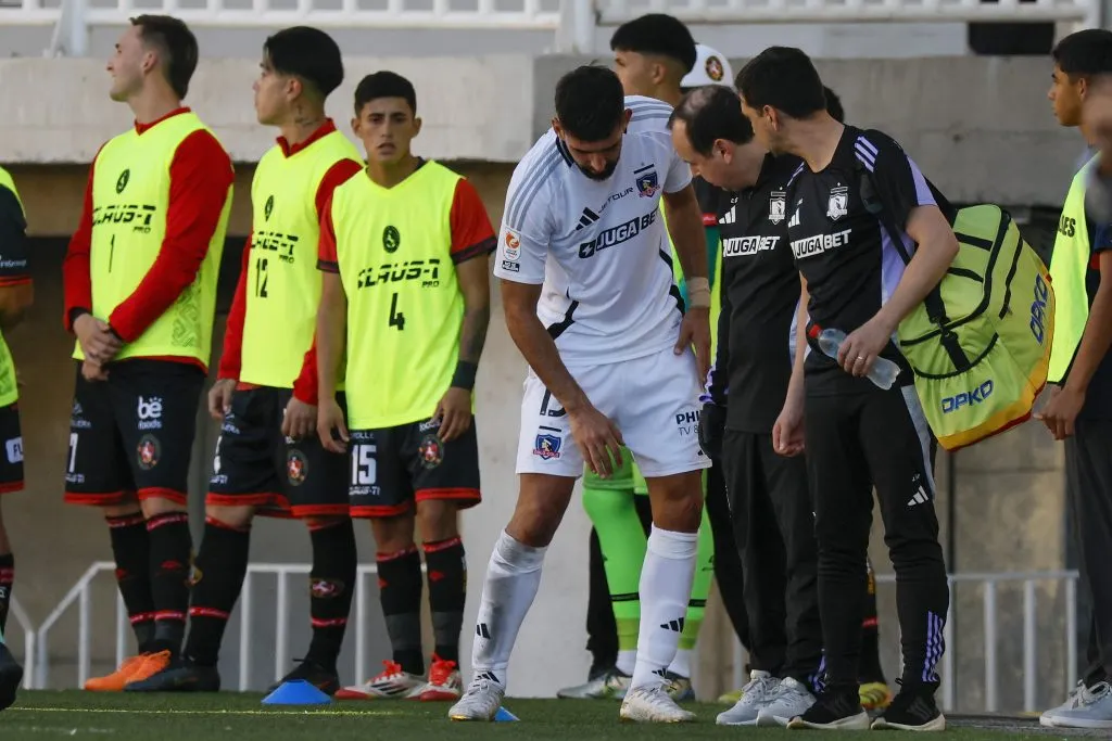 El defensor lesionado en partido con Deportes Limache. (Foto: Photosport)