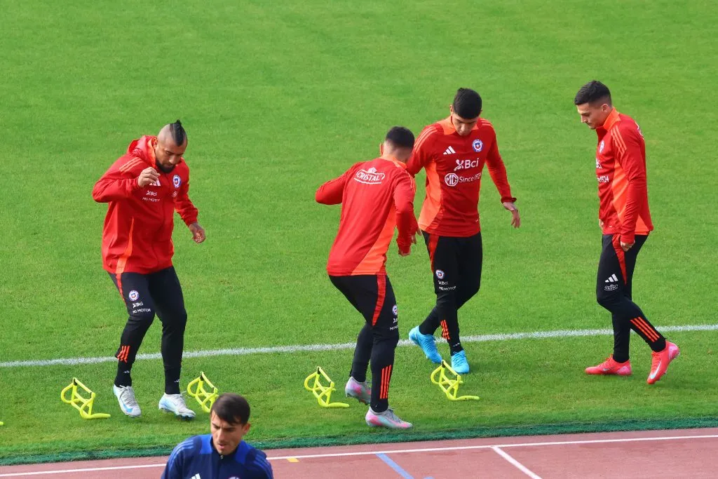 La Roja se entrenó el miércoles en el Estadio Nacional. (Foto: Photosport)