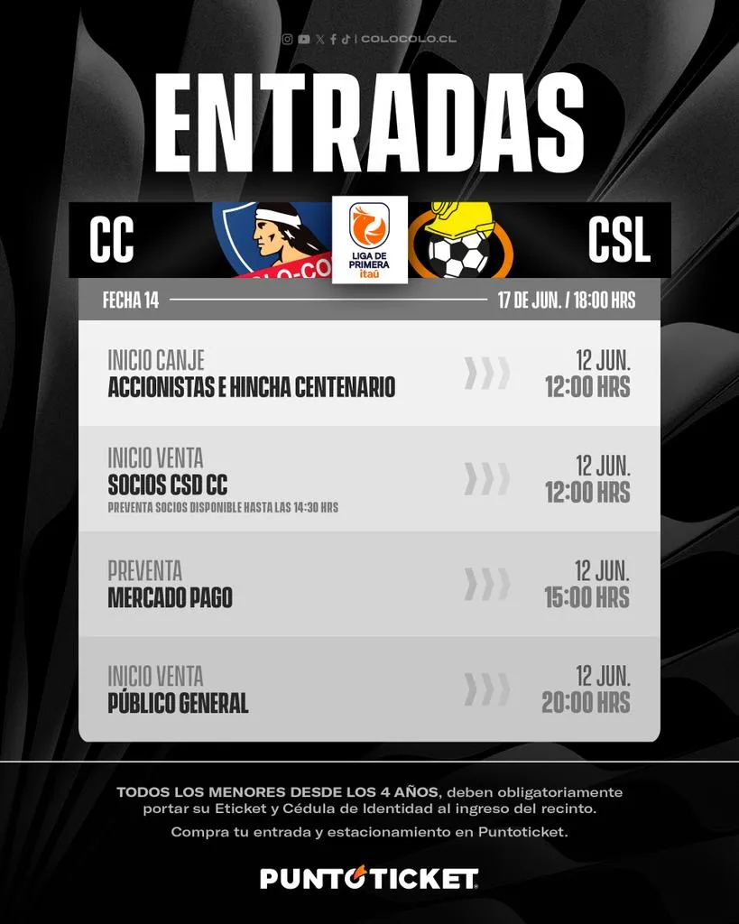 Información de entradas para duelo con Cobresal. (Foto: @ColoColo)