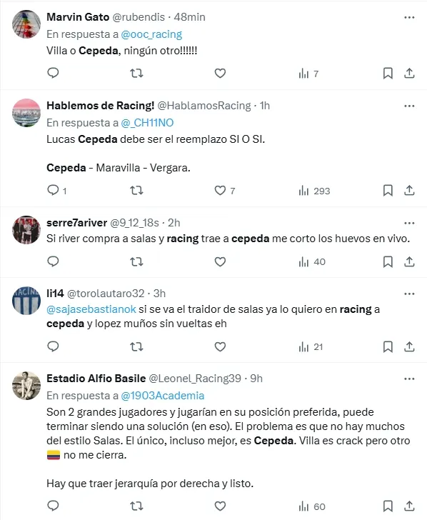 Comentarios de los hinchas. (Foto: captura)