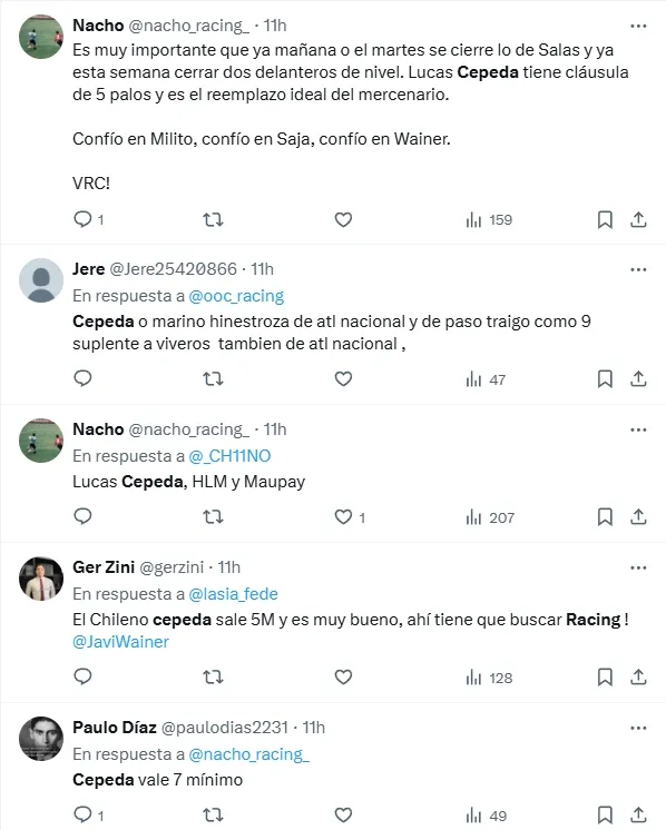 Comentarios de los hinchas. (Foto: captura)