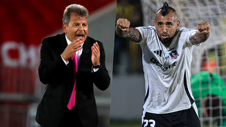 El gesto de Peineta Garcés con una camiseta de Colo Colo.