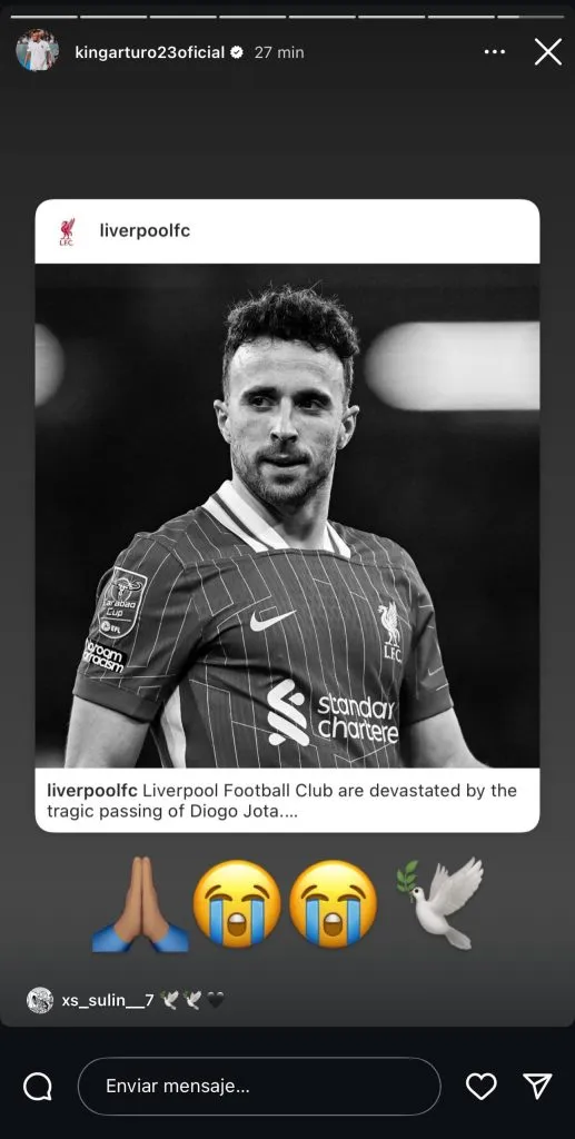 Publicación de Arturo Vidal.