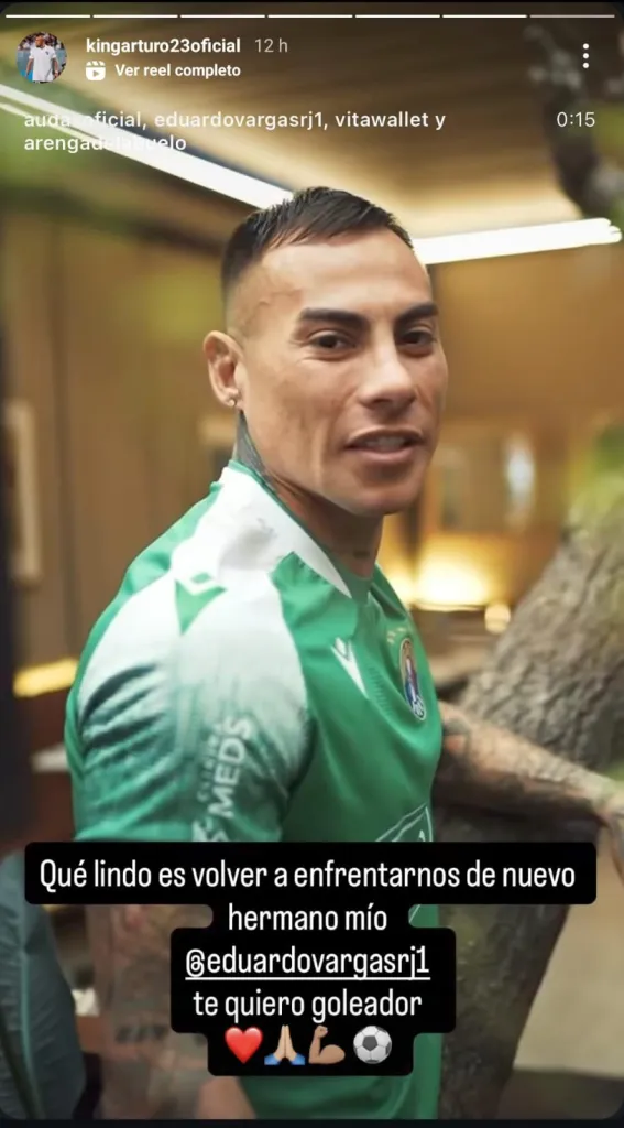 El mensaje de Arturo Vidal a Eduardo Vargas a través de Instagram.