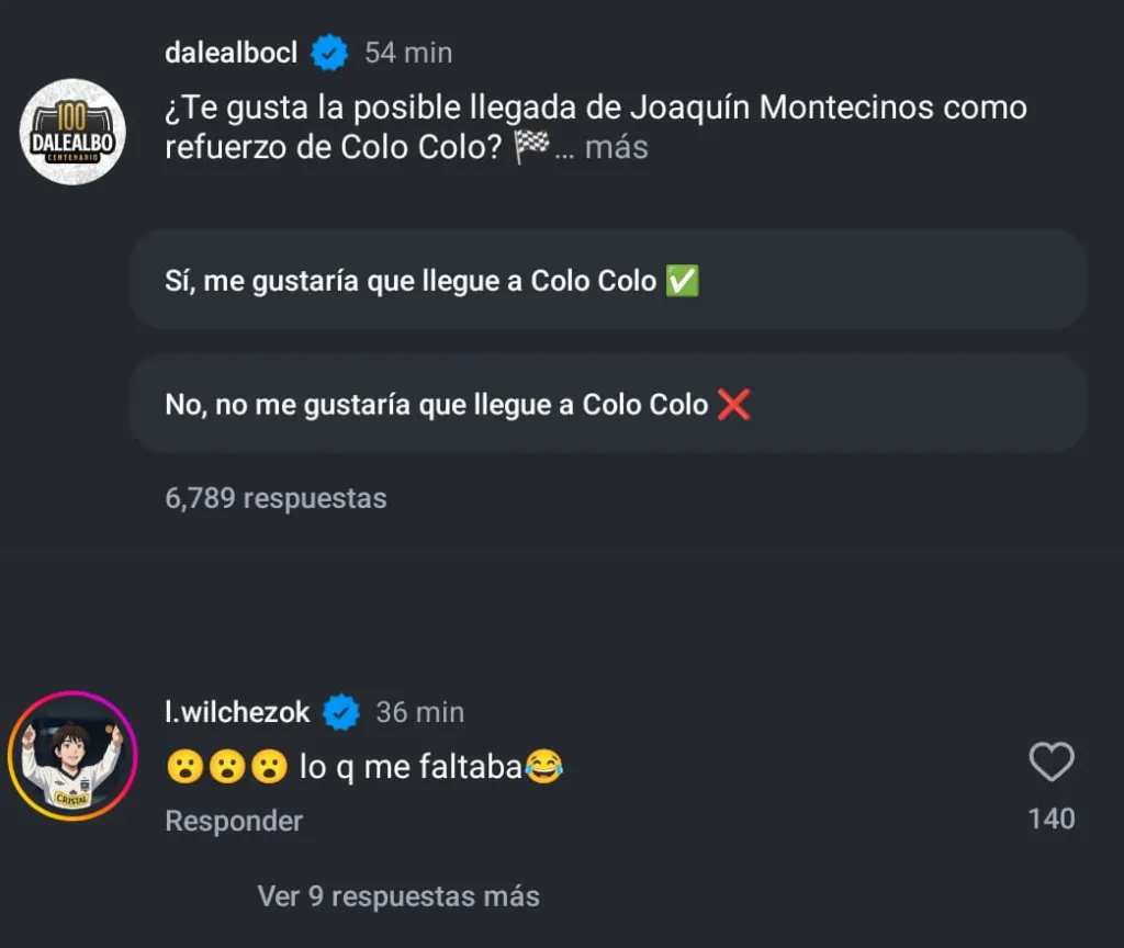 Lucas Wilchez respondió al posible fichaje de Joaquín Montecinos en Colo Colo.