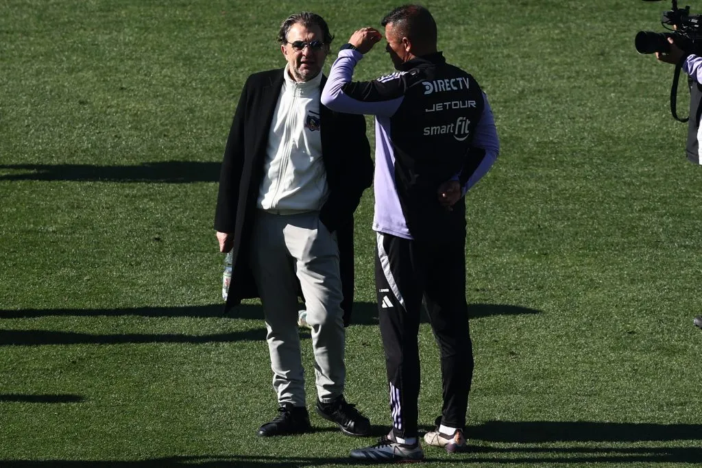Aníbal Mosa con Jorge Almirón. (Foto: Photosport)