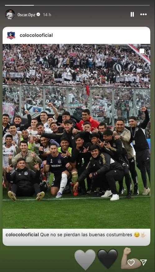 Publicación de Óscar Opazo.