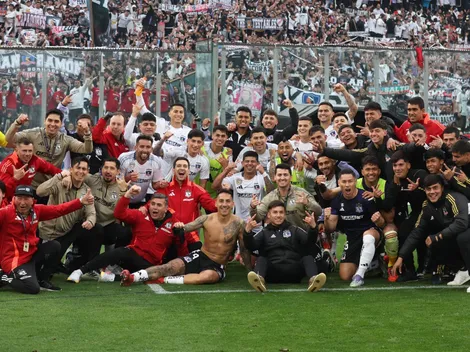 La celebración de los jugadores de Colo Colo tras ganarle a la U