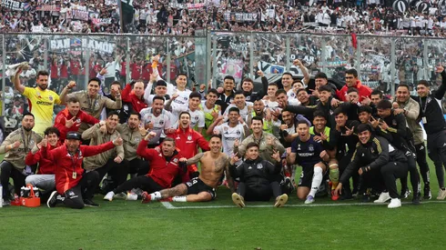 La celebración de los jugadores de Colo Colo tras ganarle a la U.