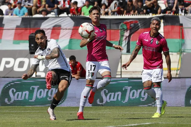 Javier Correa, en ese duelo ante Palestino, anotó uno de los goles del triunfo en el Municipal de La Cisterna por el Campeonato Nacional 2024. Foto: Felipe Zanca/Photosport