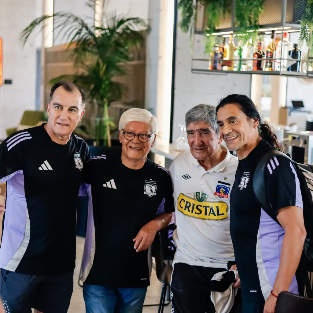 Claudio Antezana compartió con el equipo de la Gira Centenario de Colo Colo