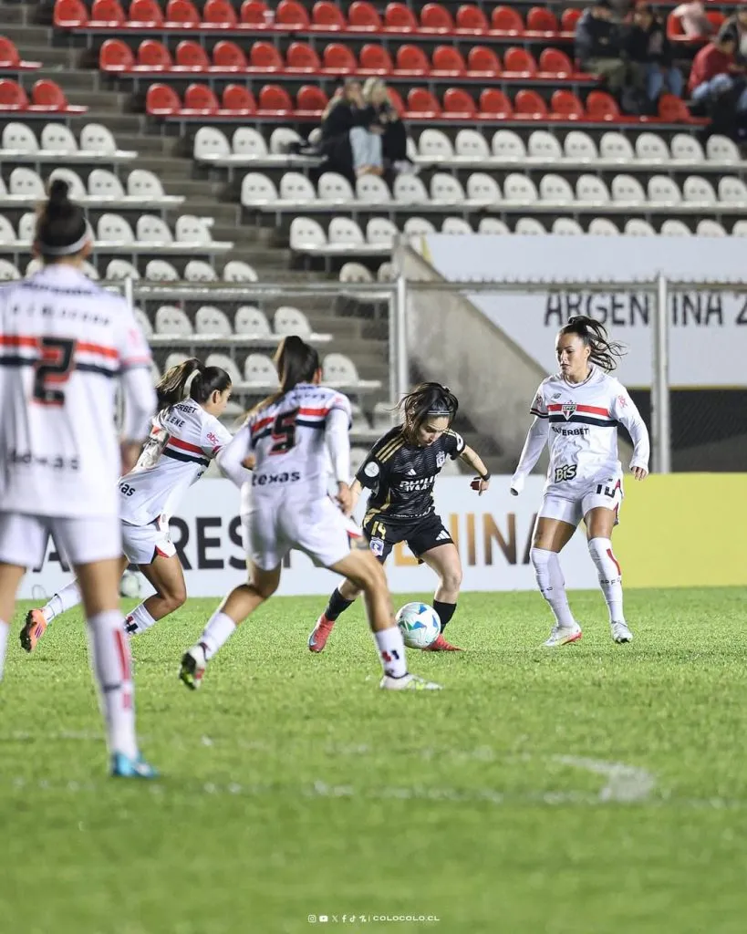 Javiera Grez fue titular este lunes ante Sao Paulo. Foto: Colo Colo Femenino.