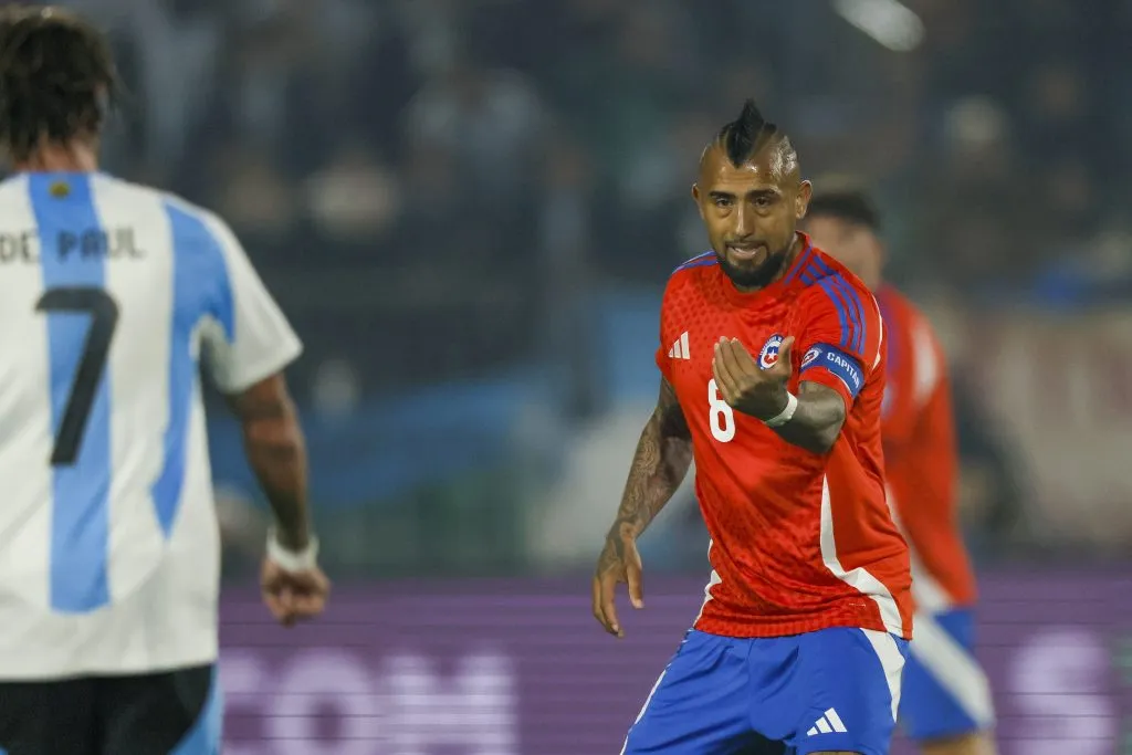 Arturo Vidal en la Selección Chilena. (Foto: Photosport)