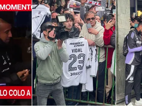 Vidal encabeza el cariño a Colo Colo en su llegada a Puerto Montt